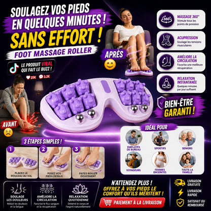 💥Rouleau de massage portable double pour les pieds🦶😌 CMR
